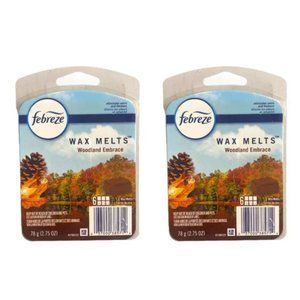 Febreze Woodland Embrace Wax Melts Odor Eliminator -- 2 PACKS OF 6